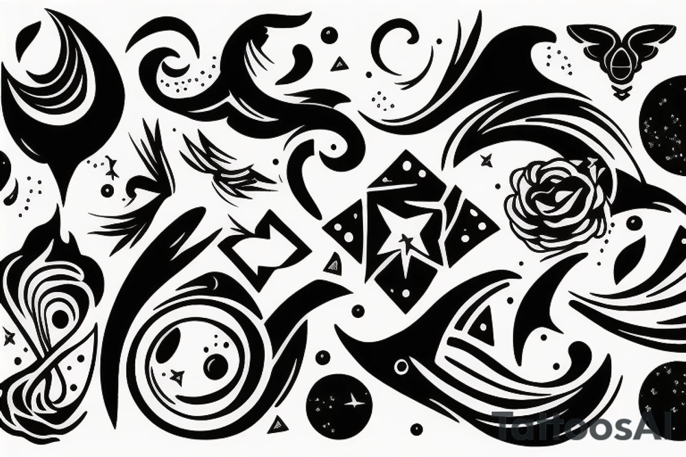 Night sky tattoo idea