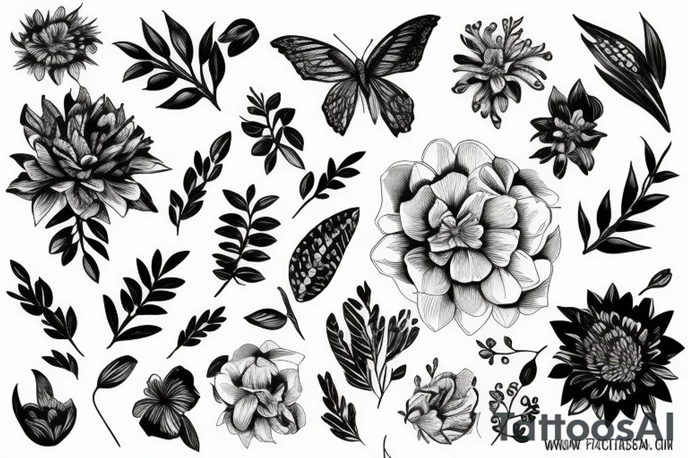 Floral background
Nature tattoo idea