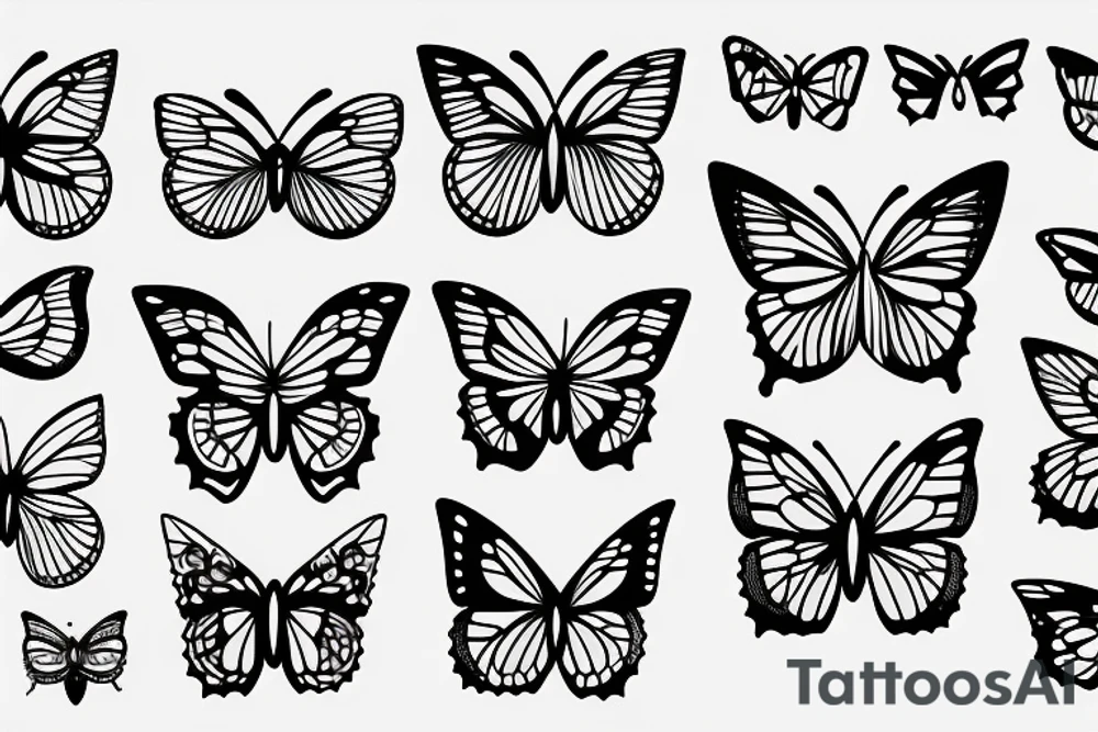Butterflies tattoo idea