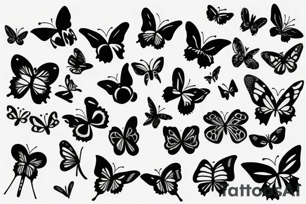 Butterflies tattoo idea
