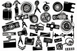 A boy that loves filmmaking tattoo idea