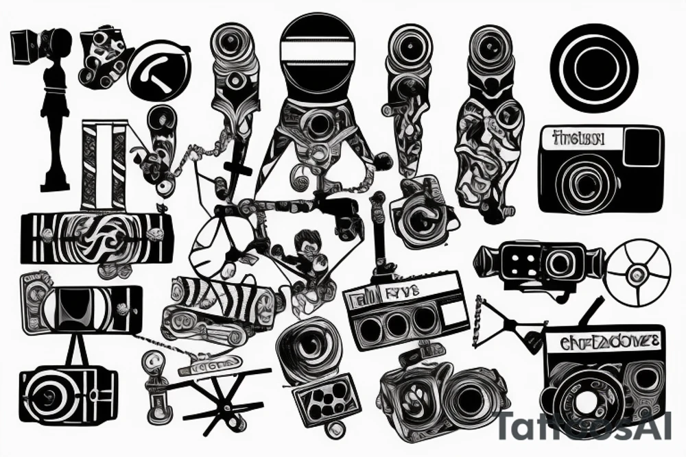 A boy that loves filmmaking tattoo idea