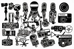 A boy that loves filmmaking tattoo idea