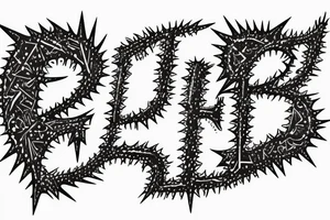 AMOR, in dark metal band spikey letters belly tattoo tattoo idea