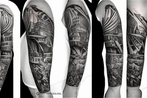New Orleans inspired am sleeve tattoo idea