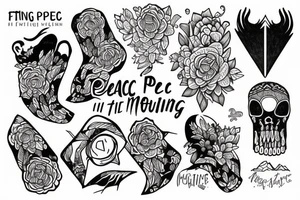 Finding peace next to the mountains tattoo idea