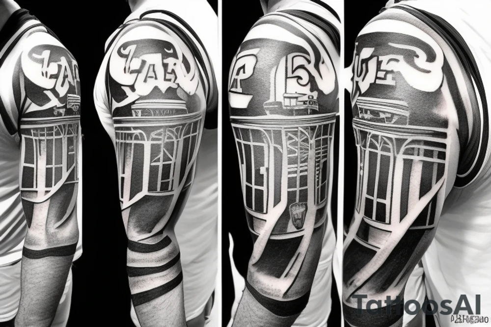New Orleans sports inspired am sleeve tattoo idea