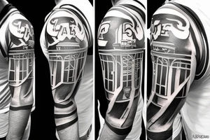 New Orleans sports inspired am sleeve tattoo idea