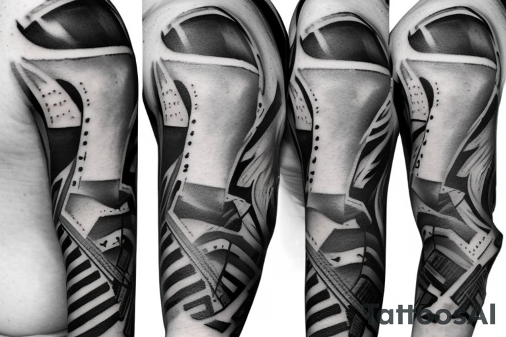 New Orleans sports inspired am sleeve tattoo idea