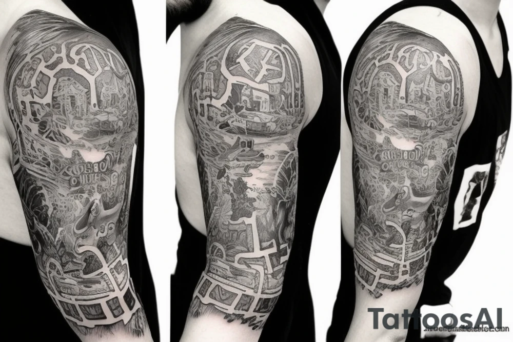 New Orleans half sleeve tattoo idea