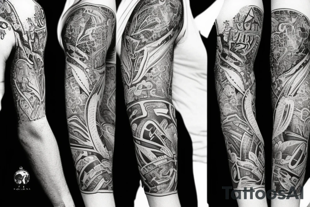 New Orleans half sleeve tattoo idea