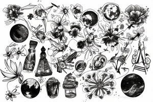 traveling, cosmos, tattoo idea