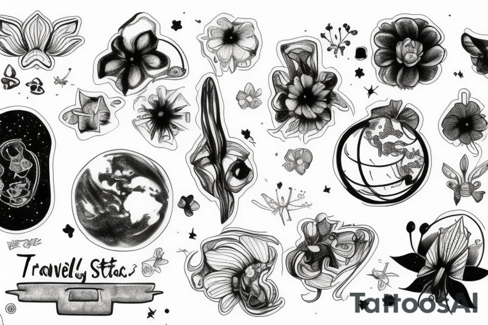 traveling, cosmos, tattoo idea