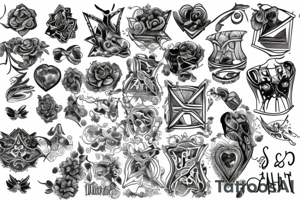 Chest tat tattoo idea
