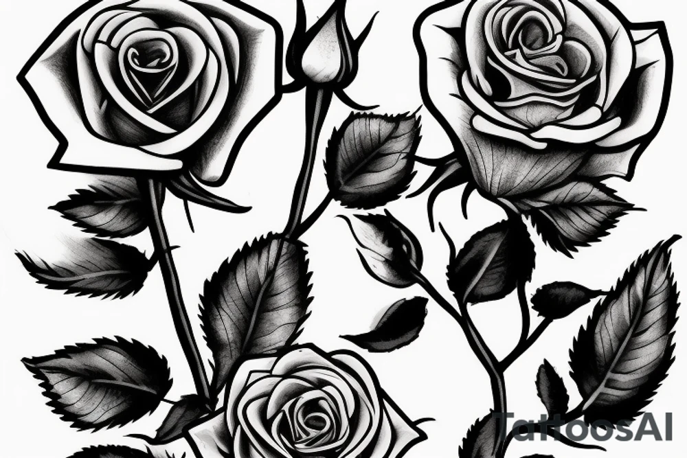 Draw a rose plant with a stem and on the side of the stem make it say “All Eyez On Me” and at the bottom of the stem sat “- Tupac” tattoo idea