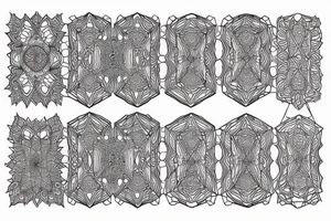 Symmetrical prismatic triasile hover illusion tattoo idea