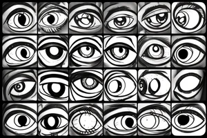 swarm of eyes tattoo idea