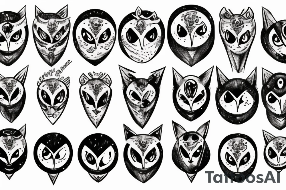 swarm of eyes tattoo idea
