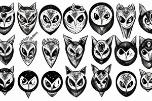 swarm of eyes tattoo idea