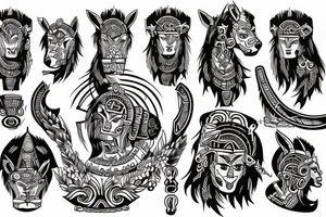 Aztec centaur tattoo idea