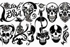 a story of life, death, love, hate, evolution and progression tattoo idea