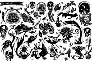a story of life, death, love, hate, evolution and progression tattoo idea