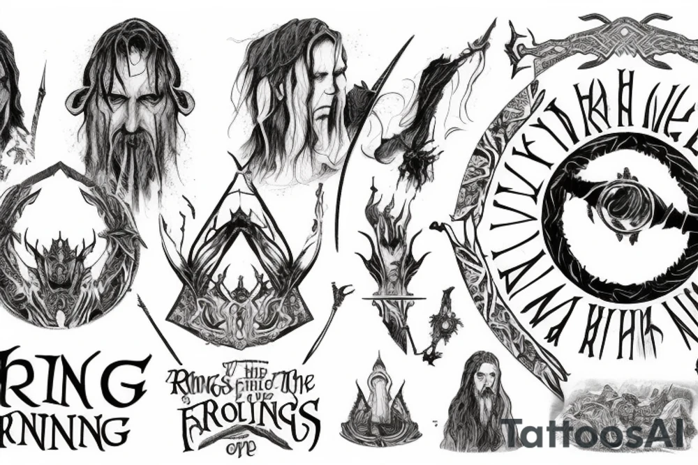 lord of the rings inscription tattoo idea