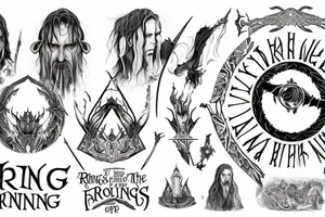 lord of the rings inscription tattoo idea
