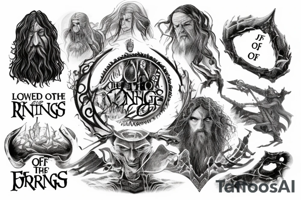lord of the rings inscription tattoo idea