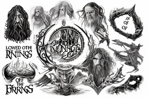 lord of the rings inscription tattoo idea