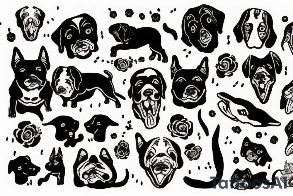 Black dog tattoo idea