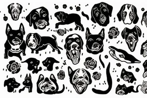 Black dog tattoo idea