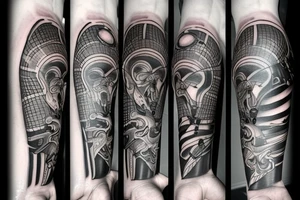 Black gun tattoo idea