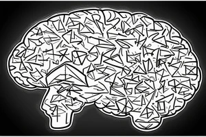 A brain made of electronic circuits tattoo idea