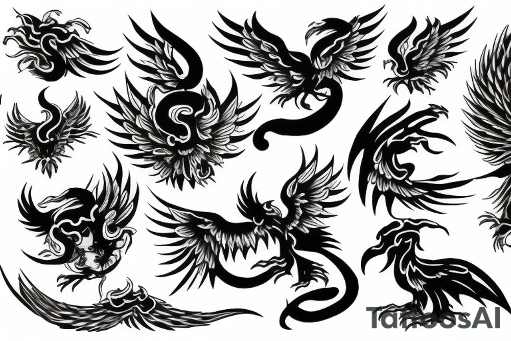 Phoenix rising tattoo idea