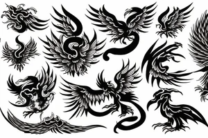 Phoenix rising tattoo idea