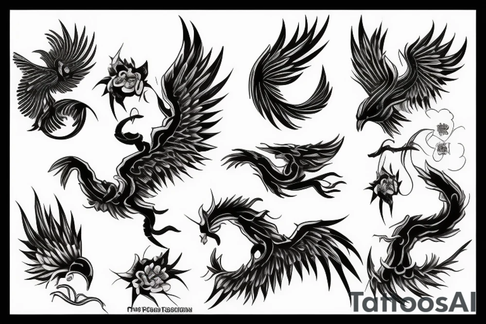 Phoenix rising tattoo idea