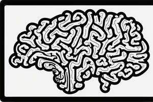 A brain made of electronic board circuits tattoo idea