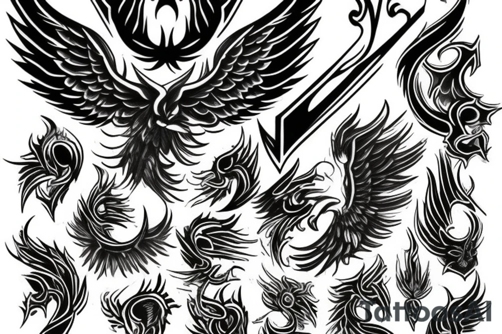 Phoenix rising tattoo idea