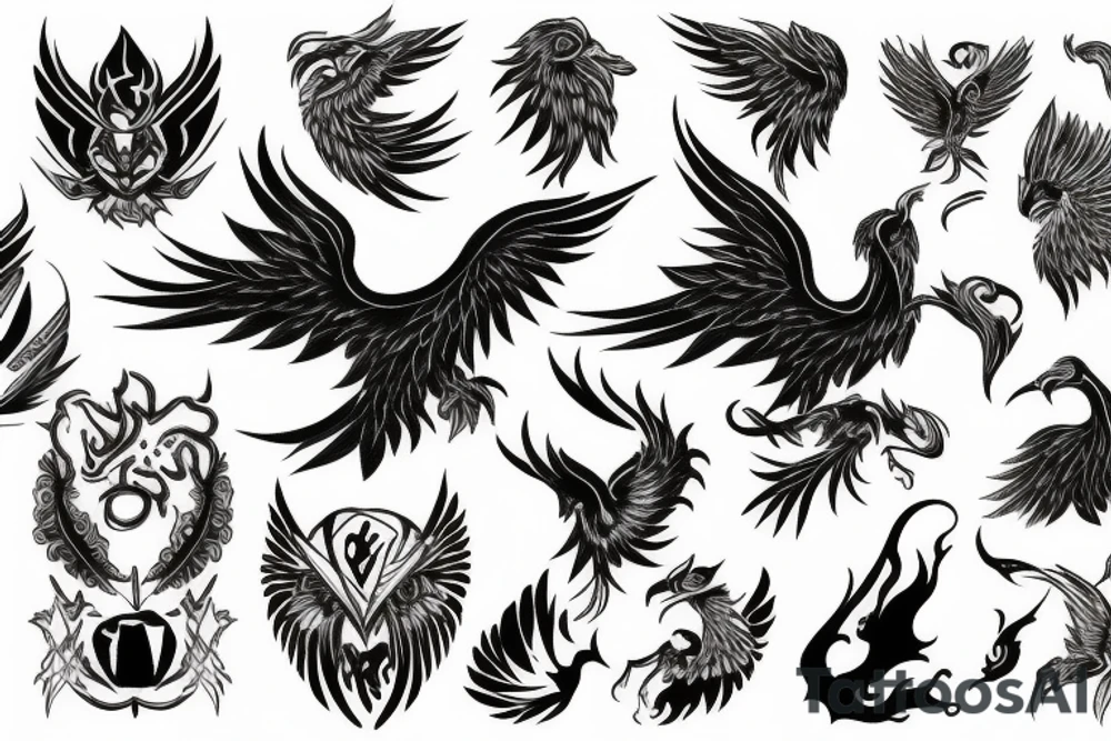 Phoenix rising tattoo idea