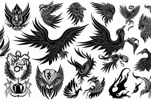 Phoenix rising tattoo idea