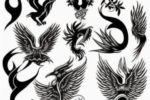 Phoenix rising tattoo idea