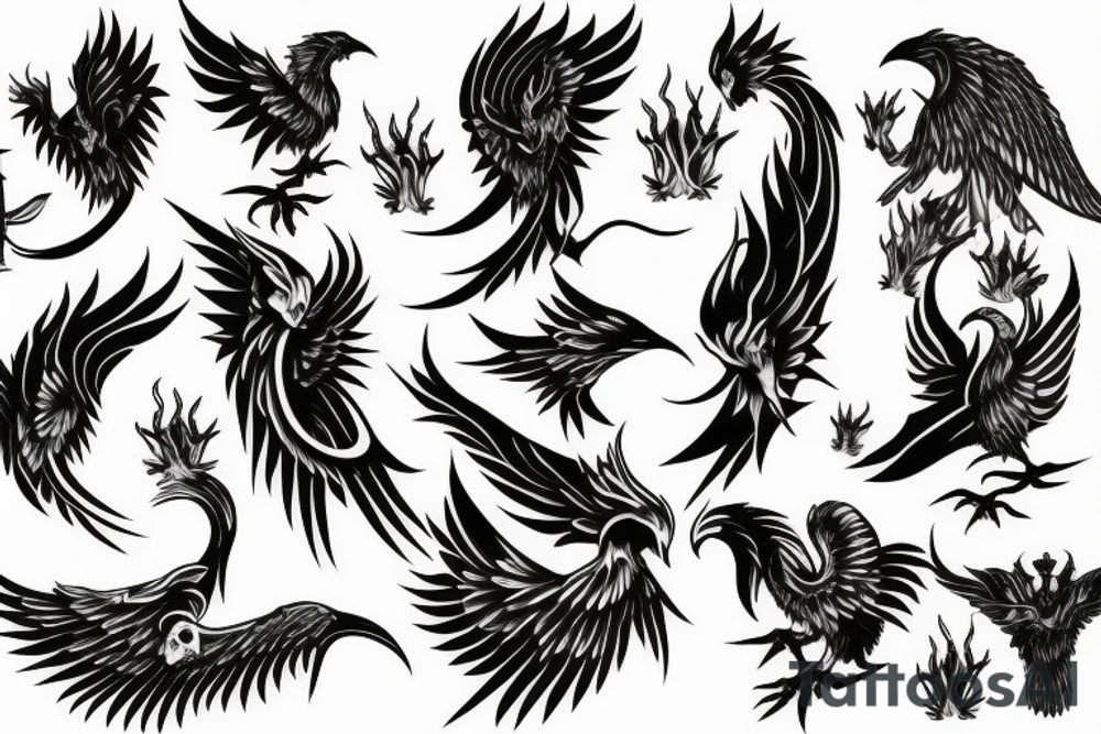 Phoenix rising tattoo idea