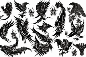 Phoenix rising tattoo idea