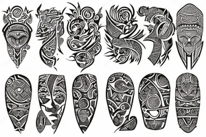 Unalome tribal tattoo idea