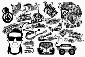 lebanon, edm music, cars tattoo idea