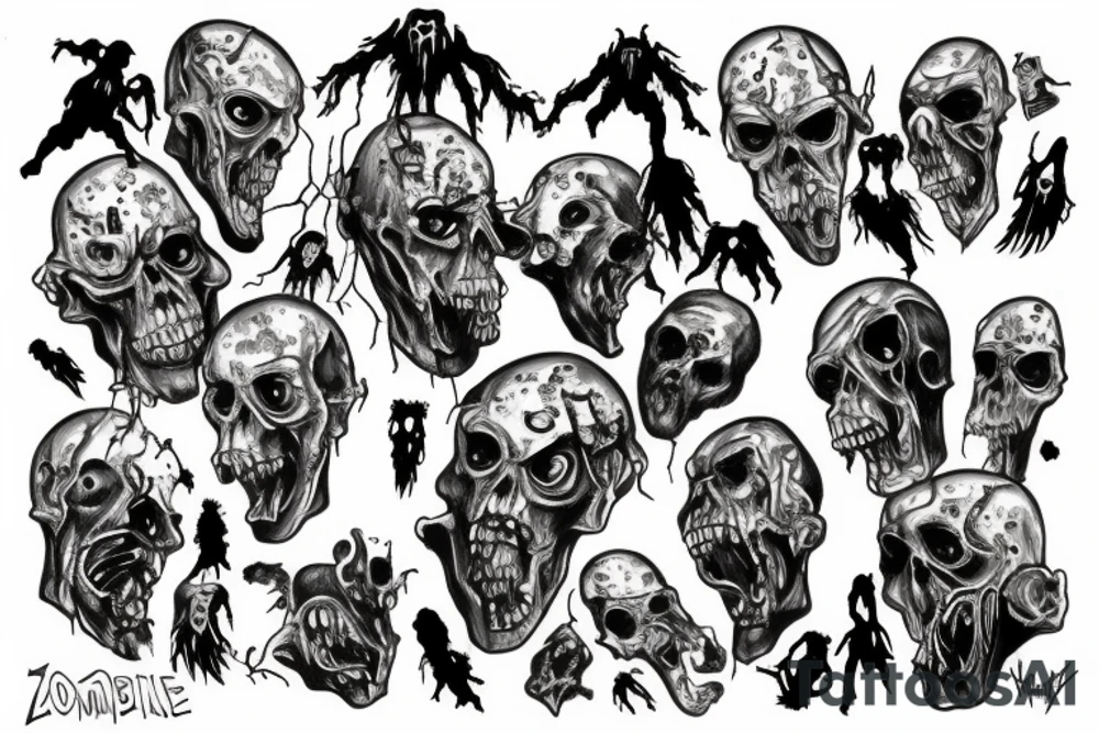 Zombie horde tattoo idea