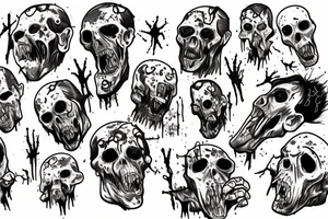 Zombie horde tattoo idea
