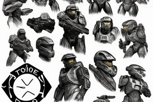 Master chief halo tattoo idea
