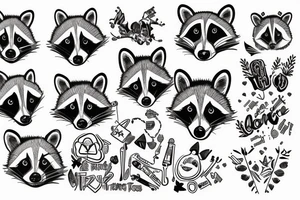 A raccoon giving first aid tattoo idea